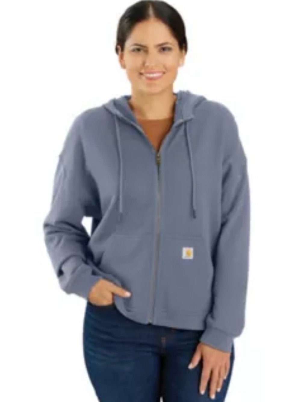 Carhartt Tencel™ Fiber Series Loose Fit Full-Zip Sweatshirt, Sz XS (P2P 22”)